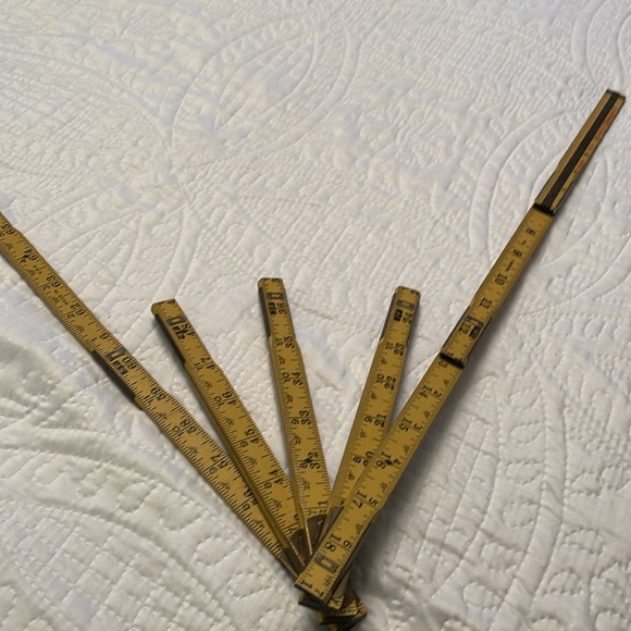 Set of 2 Carpenters Measuring Tools Sears 16 FT. Tape & Craftsman Folding Stick - Picture 9 of 10